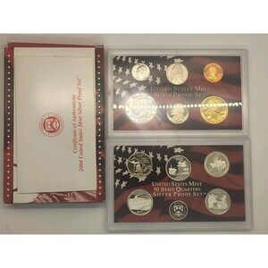 2004-S  Silver US Proof Set -  10 Coins  - Includes CoA And OGP